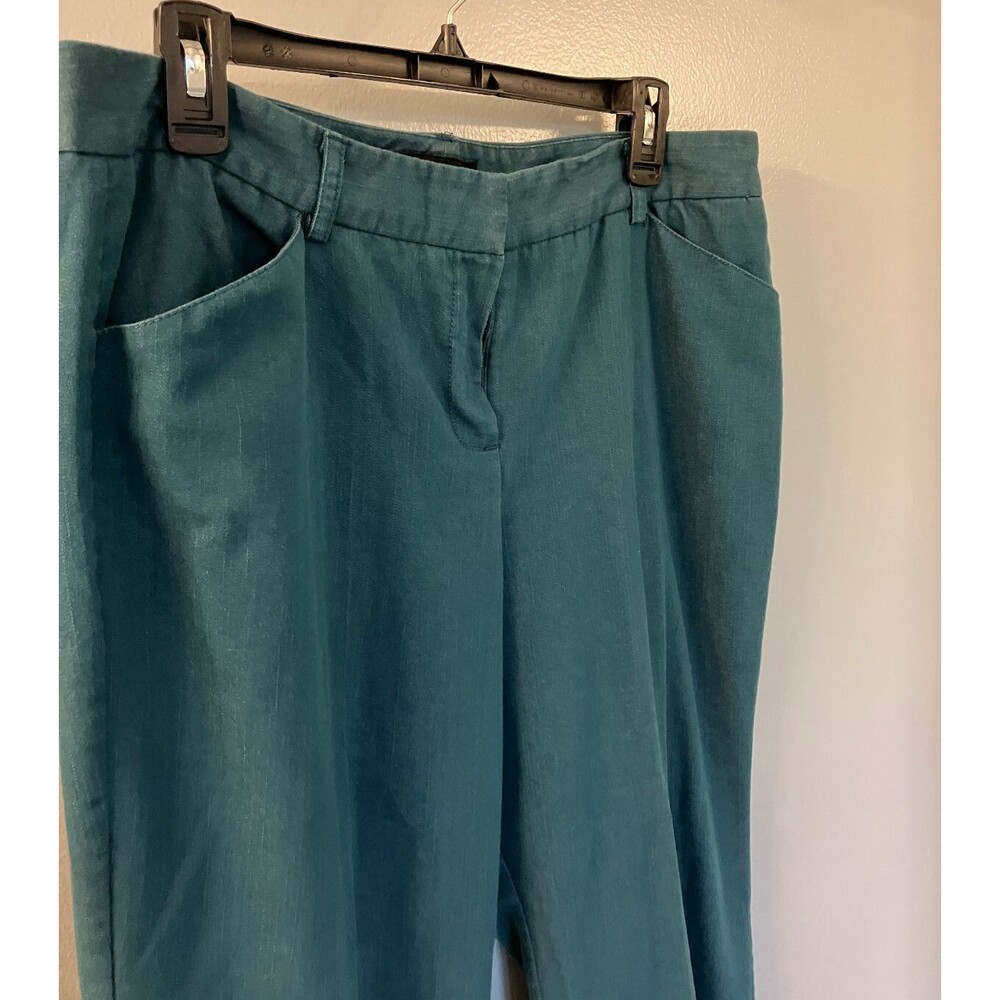 Larry Levine Womens Jade/Green Pants Size 14 - Picture 6 of 8